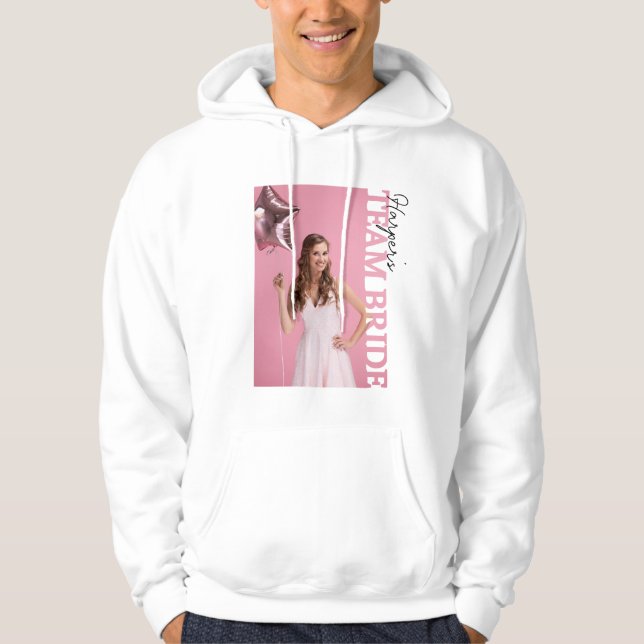 Sudadera Team Bride Photo Hoodie | Personalised Hen Party  (Anverso)