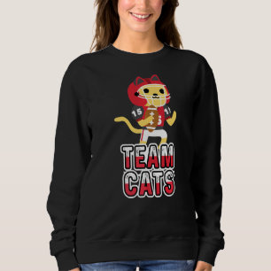 Sudadera Team Cats 09 Deportes Animales Cute Gatos Deportiv