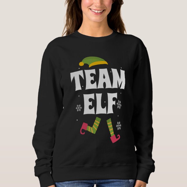 Sudadera Team Elf Family Group Matching Christmas Pajama Pa (Anverso)