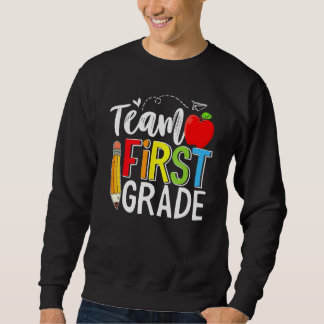 Sudadera Team First Grade Shirt Teacher Student Kids Back T