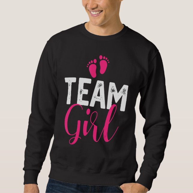 Sudadera Team Girl Gender Reveal Pregnancy Announcement Bab (Anverso)