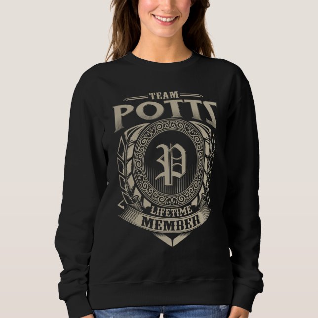 Sudadera Team POTTS Lifetime Member Surname POTTS Family Vi (Anverso)