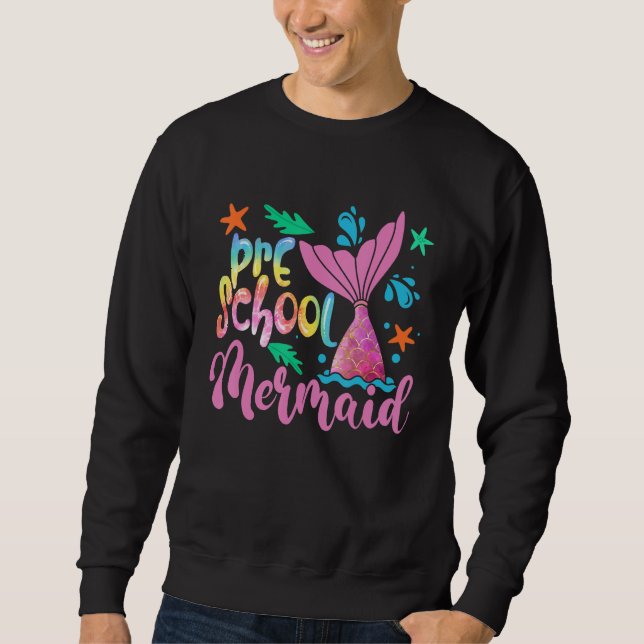 Sudadera Team Preschool Mermaid  Back To School Teacher Gir (Anverso)