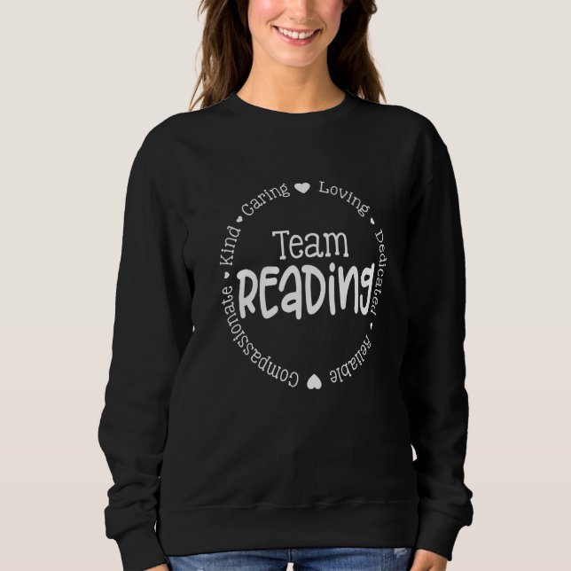 Sudadera Team Reading Coach Teacher Interventionist Literac (Anverso)