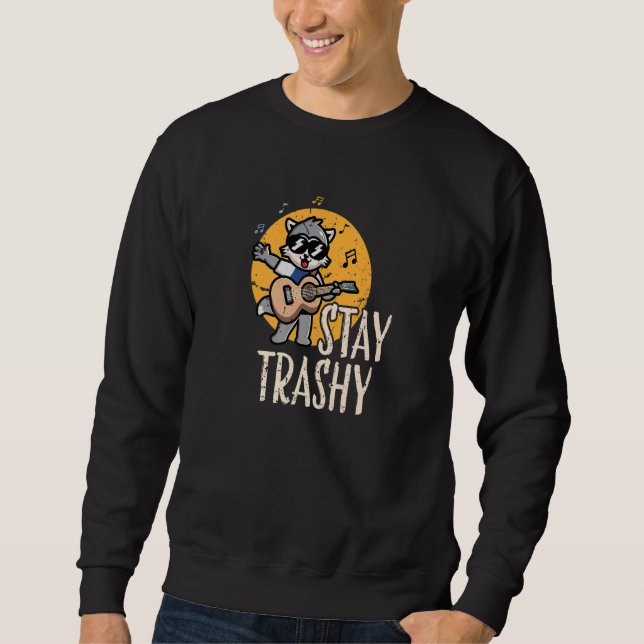 Sudadera Team Trash Stay Trashy Raccoons Opossums Squad Ret (Anverso)