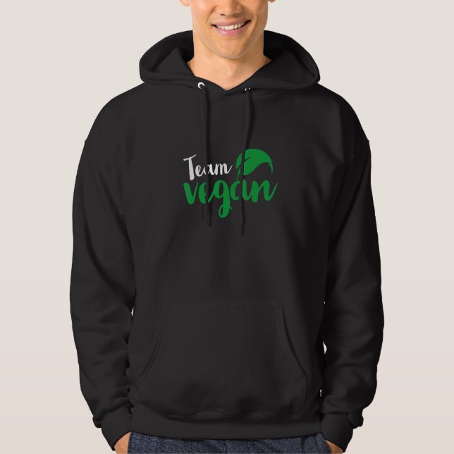 Sudadera Team Vegan  Veganism Crew Group Outfit Natural Nut (Anverso)