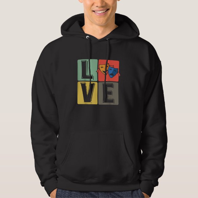 Sudadera Teatro Mask Love Rehersal Musical Movilidad Actriz (Anverso)