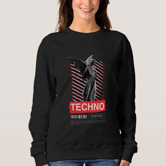 Sudadera Techno Angel Rave (Anverso)