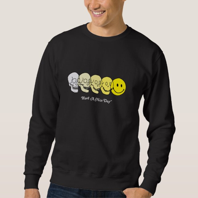Sudadera Techno Evolution Acid House Smile Techno DJ Music (Anverso)