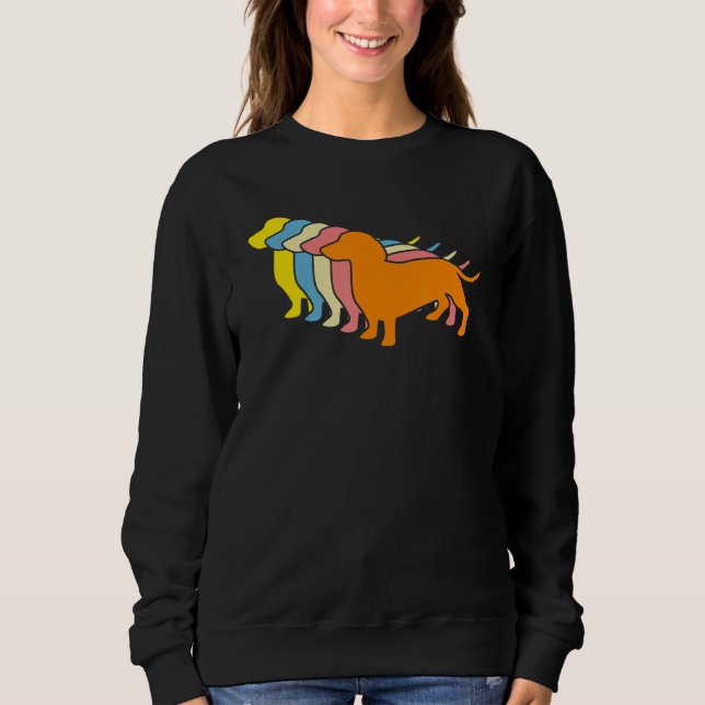 Sudadera Teckel Retro Dachshunds Teckel (Anverso)