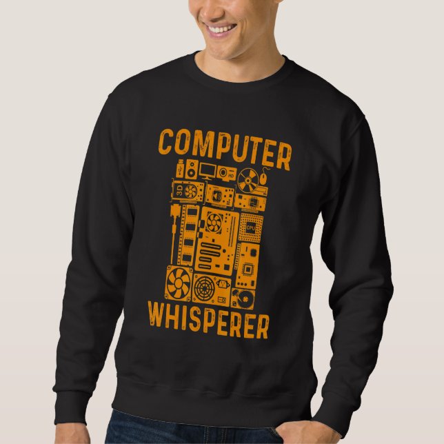 Sudadera Tecla de la computadora hombres de la tecnología d (Anverso)