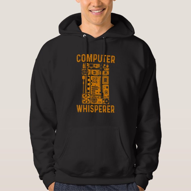 Sudadera Tecla de la computadora hombres de la tecnología d (Anverso)