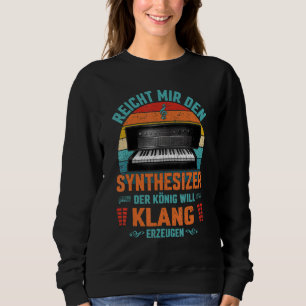 Sudadera Teclado de música sintetizador de ondas retroondas