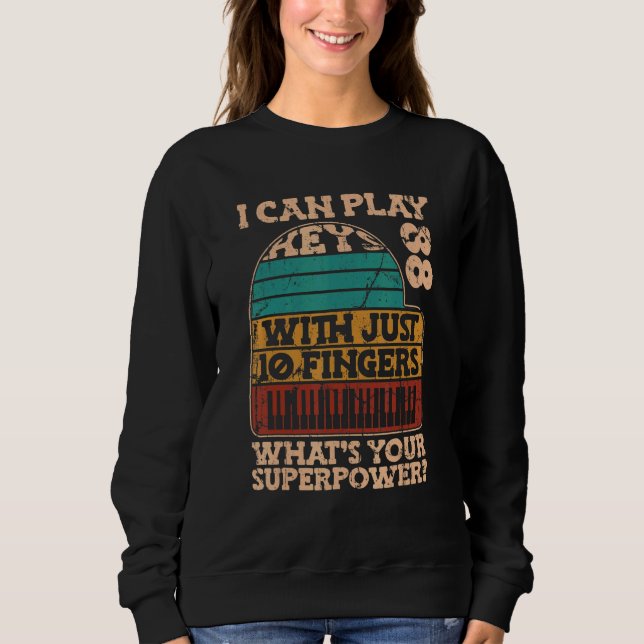 Sudadera Teclado de piano piano pianista (Anverso)
