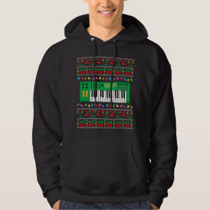 Sudadera Teclado musical Navidades feos luces de navidad su