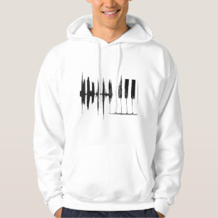 Sudadera Teclas de piano piano hombre mujer negro blanco