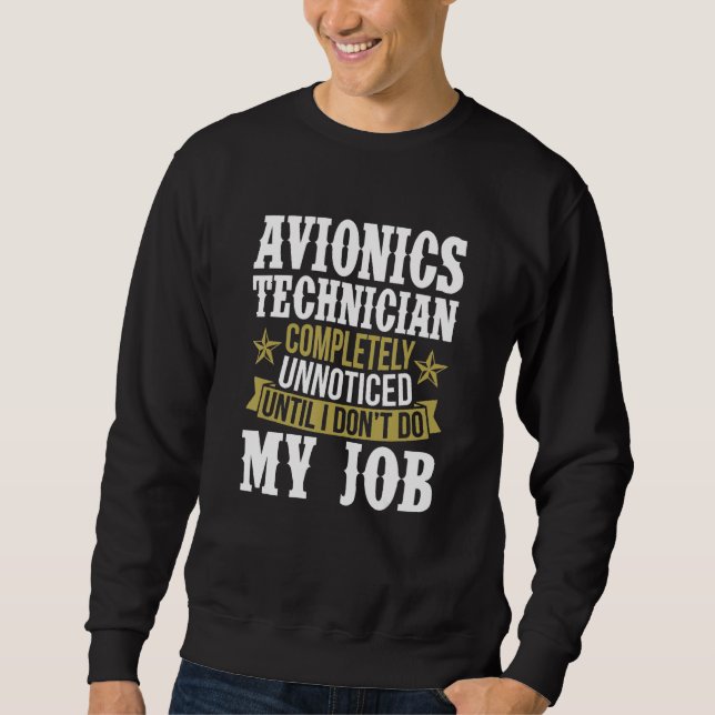 Sudadera Técnico de Aviónica Completamente Desapercibido (Anverso)
