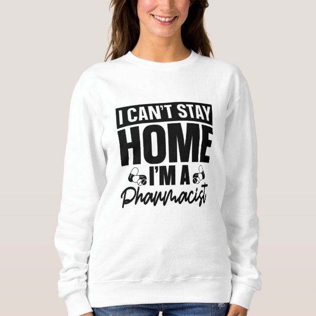 Sudadera Técnico de farmacia no puedo quedarme en casa Farm (Anverso)