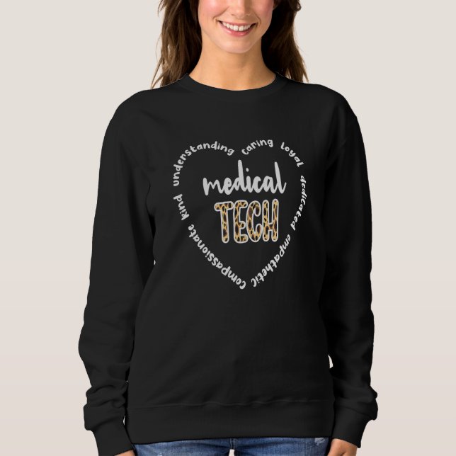 Sudadera Técnico de Laboratorio Médico de Reconocimiento Té (Anverso)