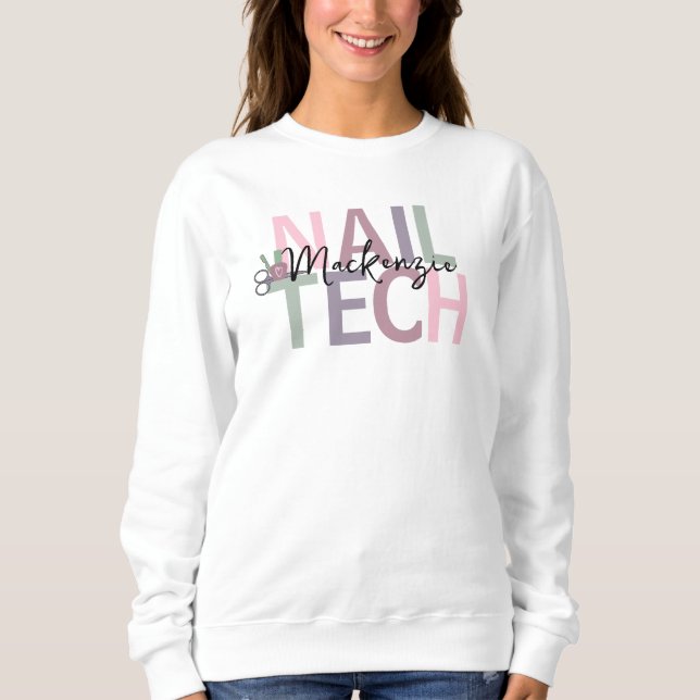 Sudadera Técnico de uñas personalizado (Anverso)
