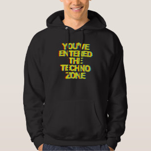 Sudadera Tecno Ácido Duro Oscuro Aguja Pesada Rojo Y Azul