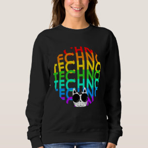 Sudadera Tecno Cat Dub Step Electro Music Synthesizer