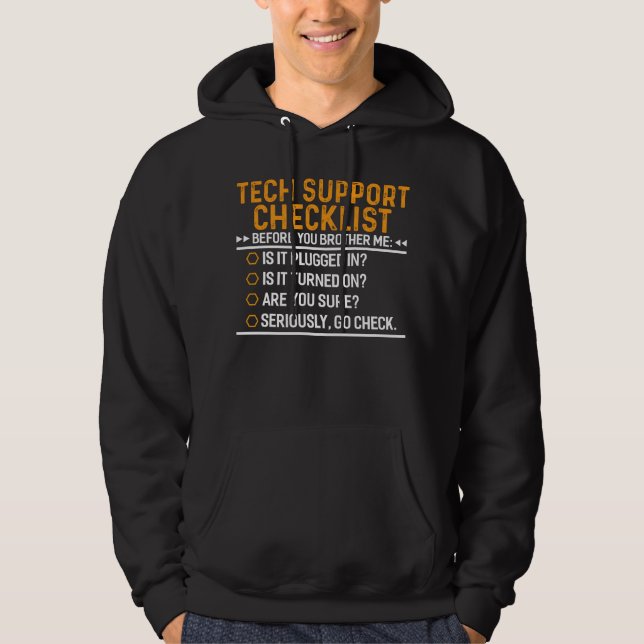 Sudadera Tecnología de asistencia técnica Geek Funny Techie (Anverso)