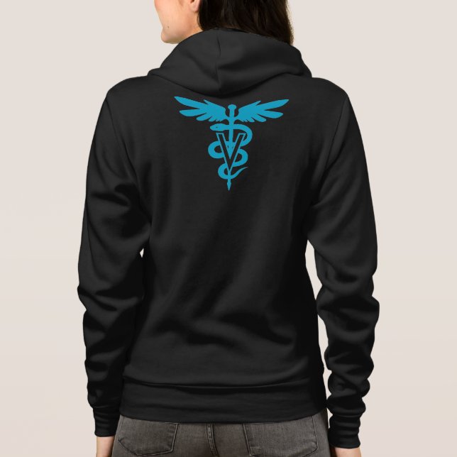 Sudadera Tecnología del veterinario - símbolo veterinario (Reverso)
