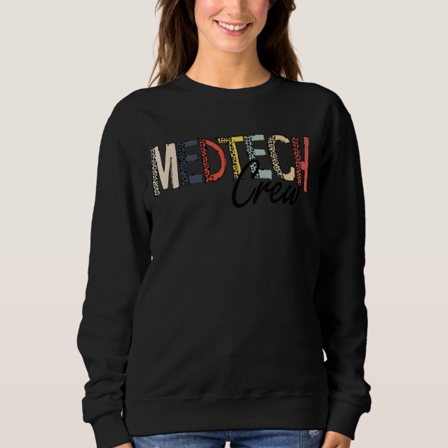 Sudadera Tecnología Médica Med Tech Crew Leopard Med Tech (Anverso)