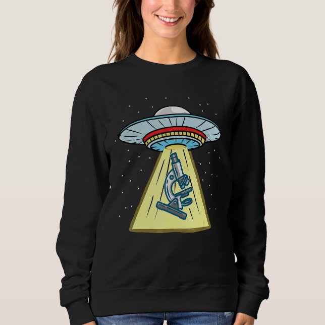 Sudadera Tecnología Ufo de Microscopio de Abducción (Anverso)