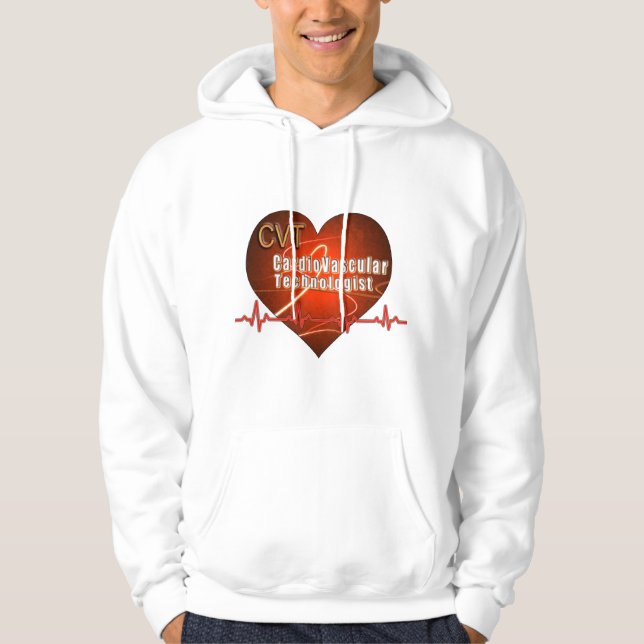 Sudadera Tecnólogo cardiovascular del LOGOTIPO del CORAZÓN (Anverso)