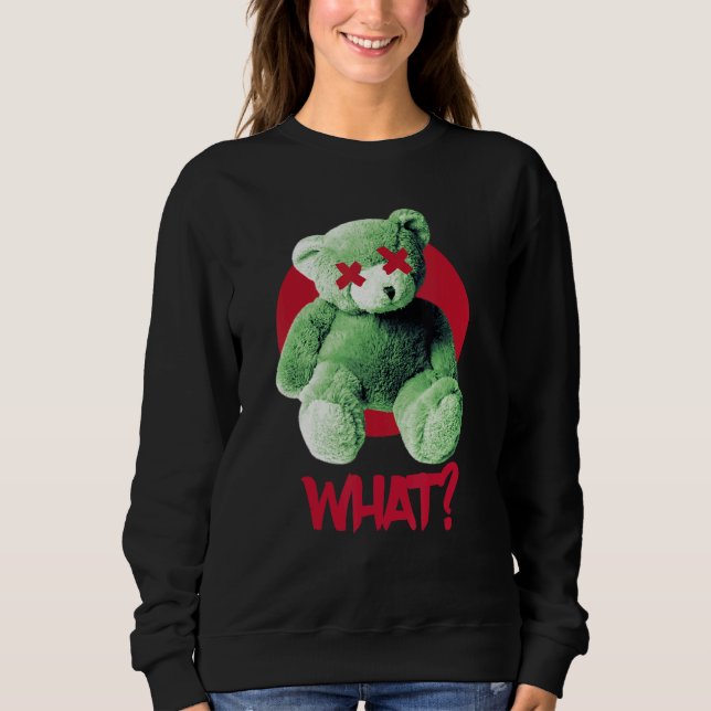 Sudadera Teddy Qué Horror Oso Teddy Qué (Anverso)