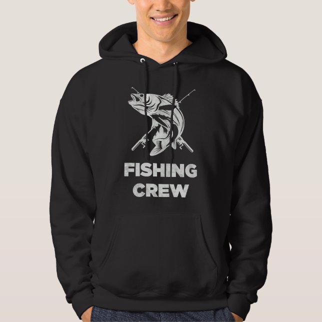 Sudadera Tee De Pesca Para La Pesca De La Tripulación (Anverso)