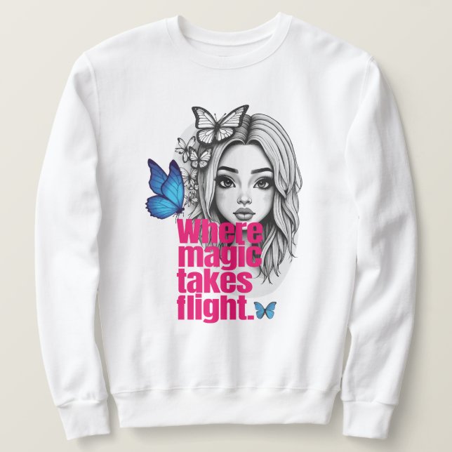 Sudadera Tee de vuelo encantado (Anverso del diseño)