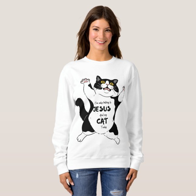 Sudadera Tee, gato gracioso, Fur Mama Tee, dueño del gato (Anverso completo)