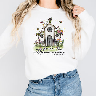 Sudadera Tee Gráfica Para Mujeres Cristianas Sweatshirt Flo