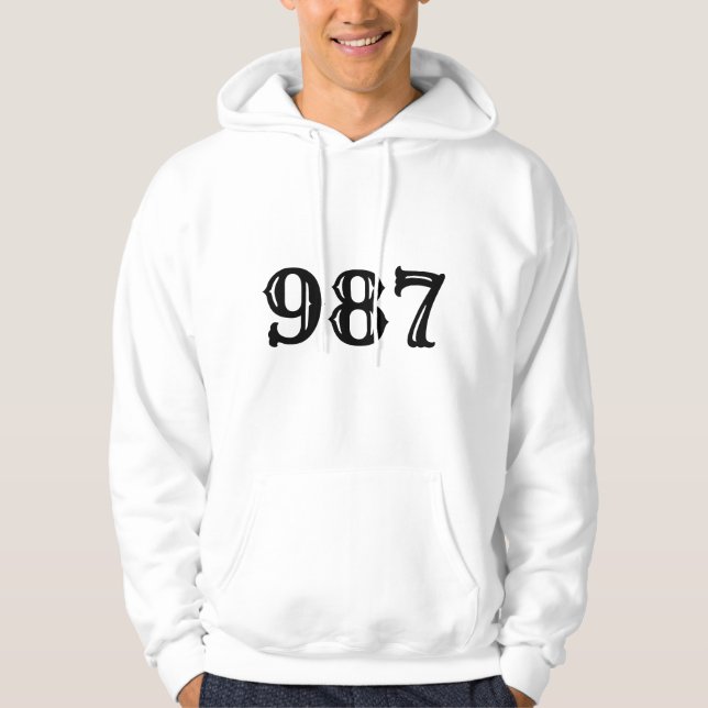 Sudadera "Tee gráfico vintage 987 Number" (Anverso)
