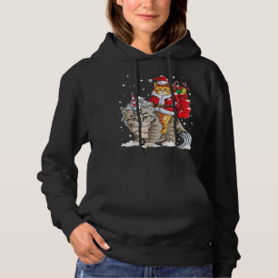 Sudadera Tee Santa Caticorn Meowy Xmas, Navidades del gato