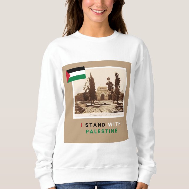 Sudadera Tee shirt "I Stand With Palestine" (Anverso)