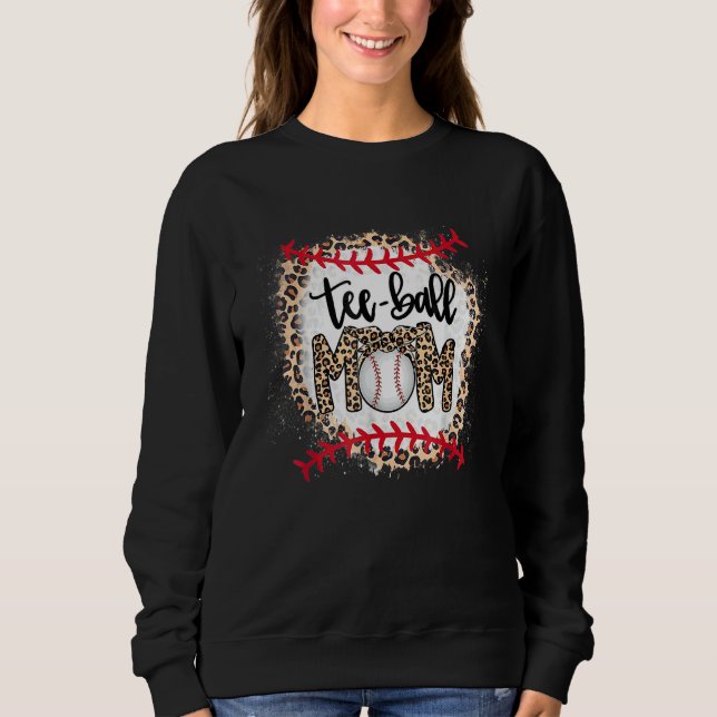 Sudadera Teeball Mom Leopard Ball Día de la Madre (Anverso)