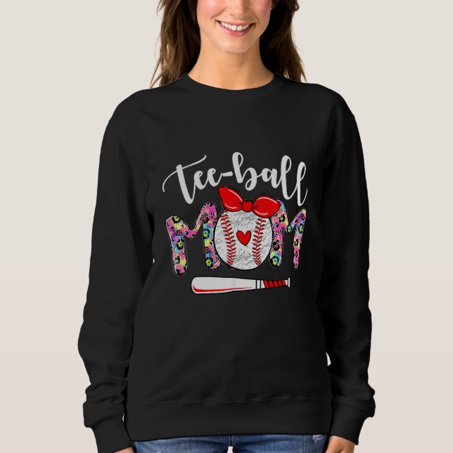 Sudadera Teeball Mom's Day Ball de mamá Mamá acarició a la  (Anverso)