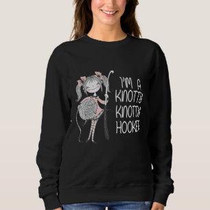 Sudadera Tejedora de punto creando hermosa costurera de gan