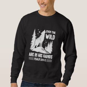 Sudadera Tema cristiano del salmo 241-2 Wolf Howling