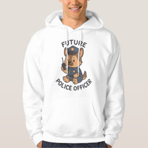 Sudadera Tema de futuro oficial de policía de perro lindo