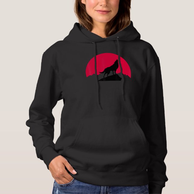 Sudadera Tema De La Noche De La Luna Wolf Summer Wolves Grá (Anverso)