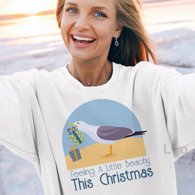 Sudadera Tema de Navidad de la playa de gaviotas (Subido por el creador)