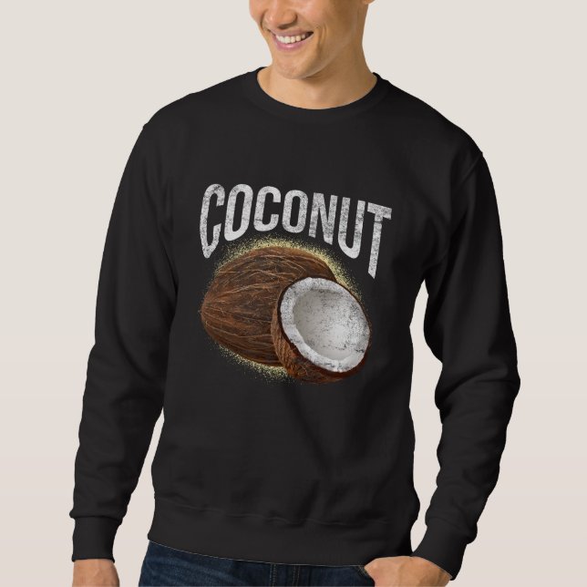 Sudadera Tema de vacaciones de coco tropical de época (Anverso)