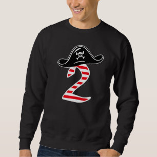 Sudadera Tema Pirata Tercer cumpleaños Fiesta Skull y Gorra