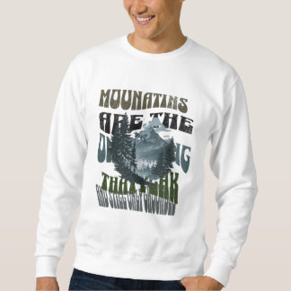 Sudadera temática de montaña bello paisaje diseño retro
