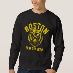 Sudadera Teme La Cuidado Con El Hockey Del Oso De Boston Br